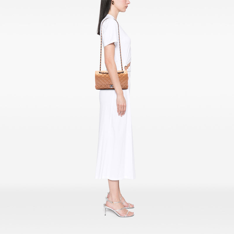Medium Classic Metallic Caviar Double Flap - Image 6