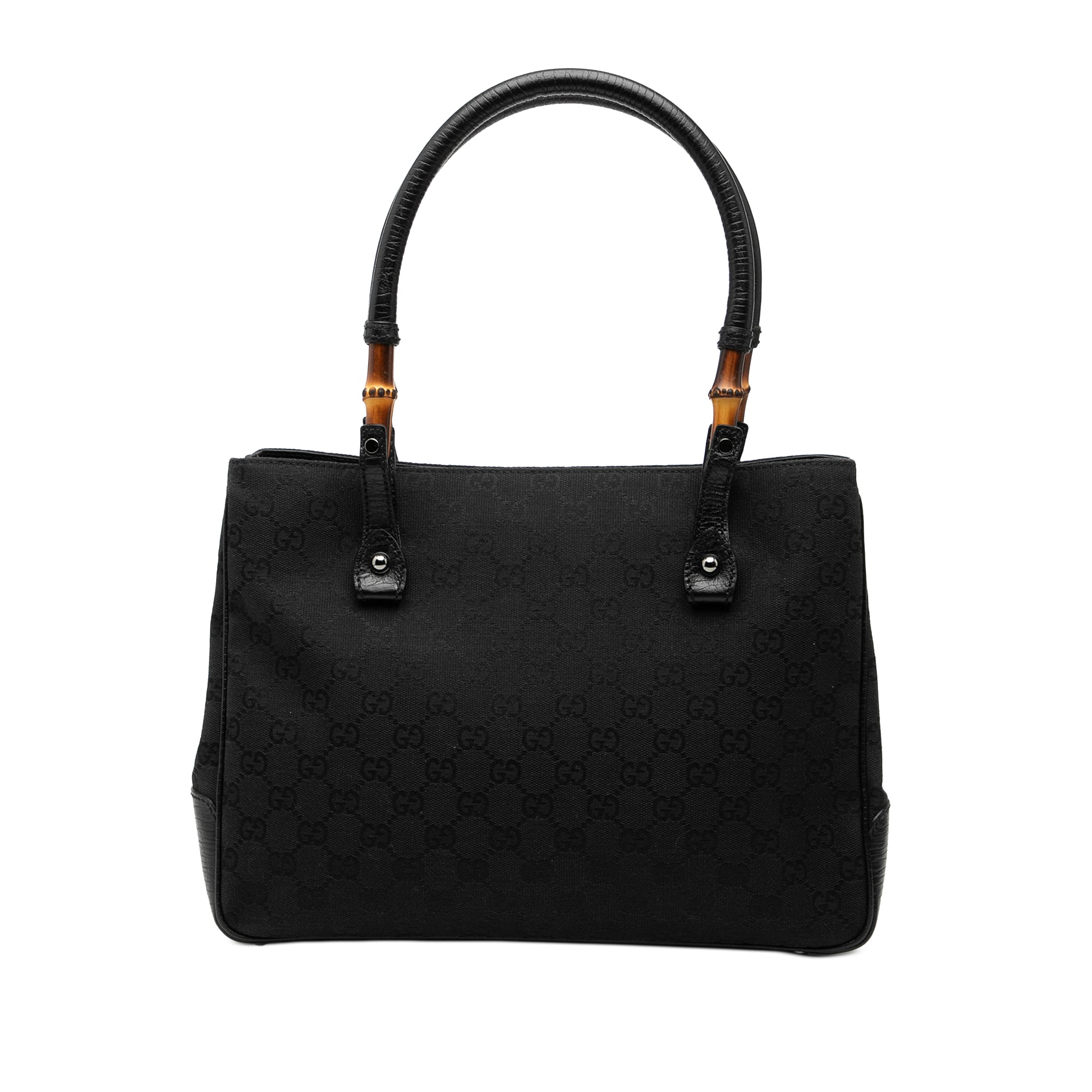 GG Canvas Bamboo Tote - Image 1