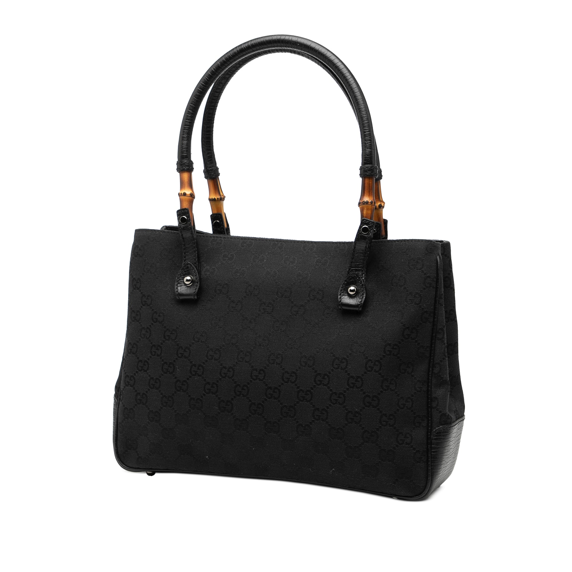 GG Canvas Bamboo Tote - Image 2