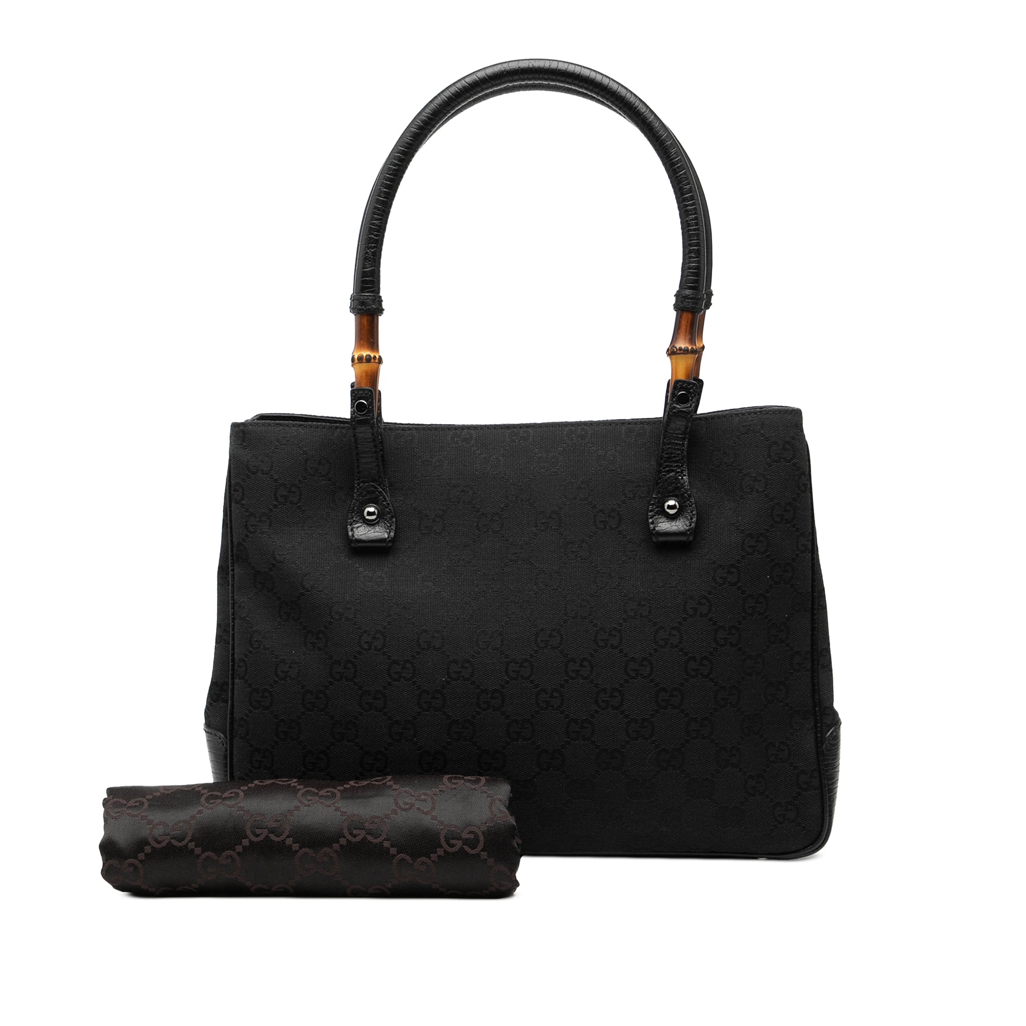 GG Canvas Bamboo Tote - Image 8