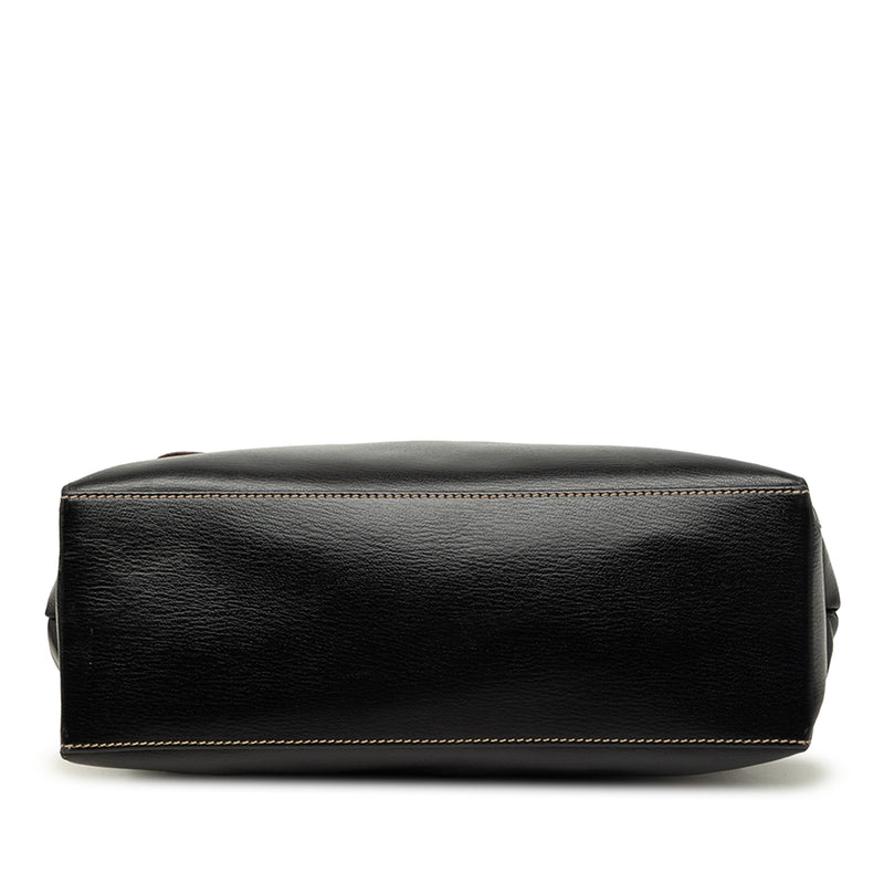 Bicolor Leather Velazquez Twist Top Handle Bag - Image 3