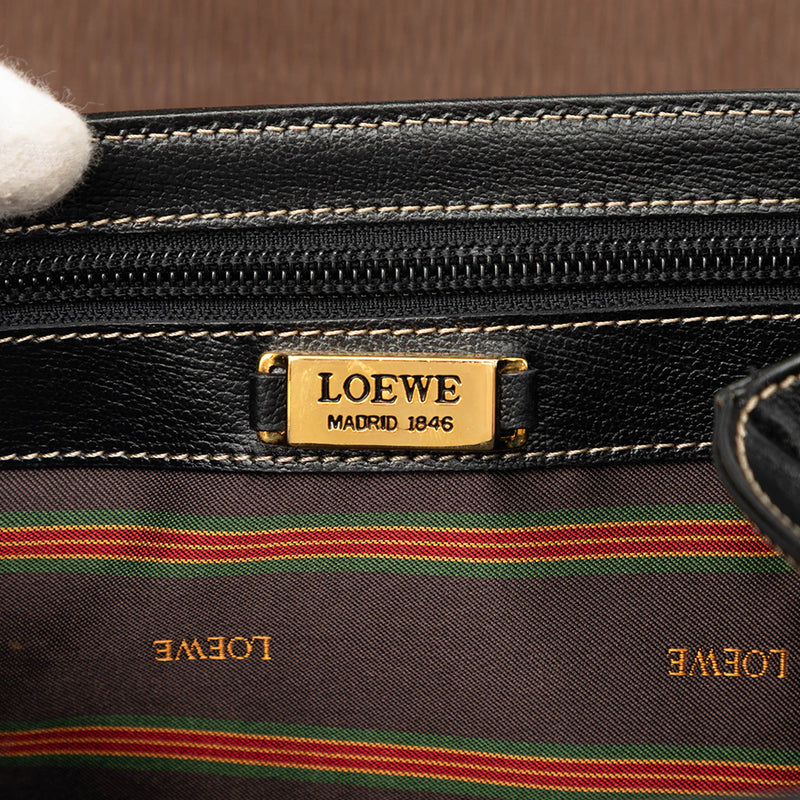 Bicolor Leather Velazquez Twist Top Handle Bag - Image 5