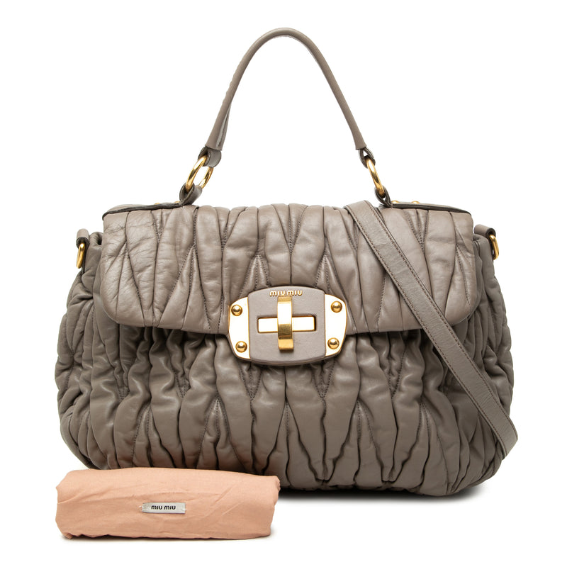 Matelasse Nappa Satchel - Image 7