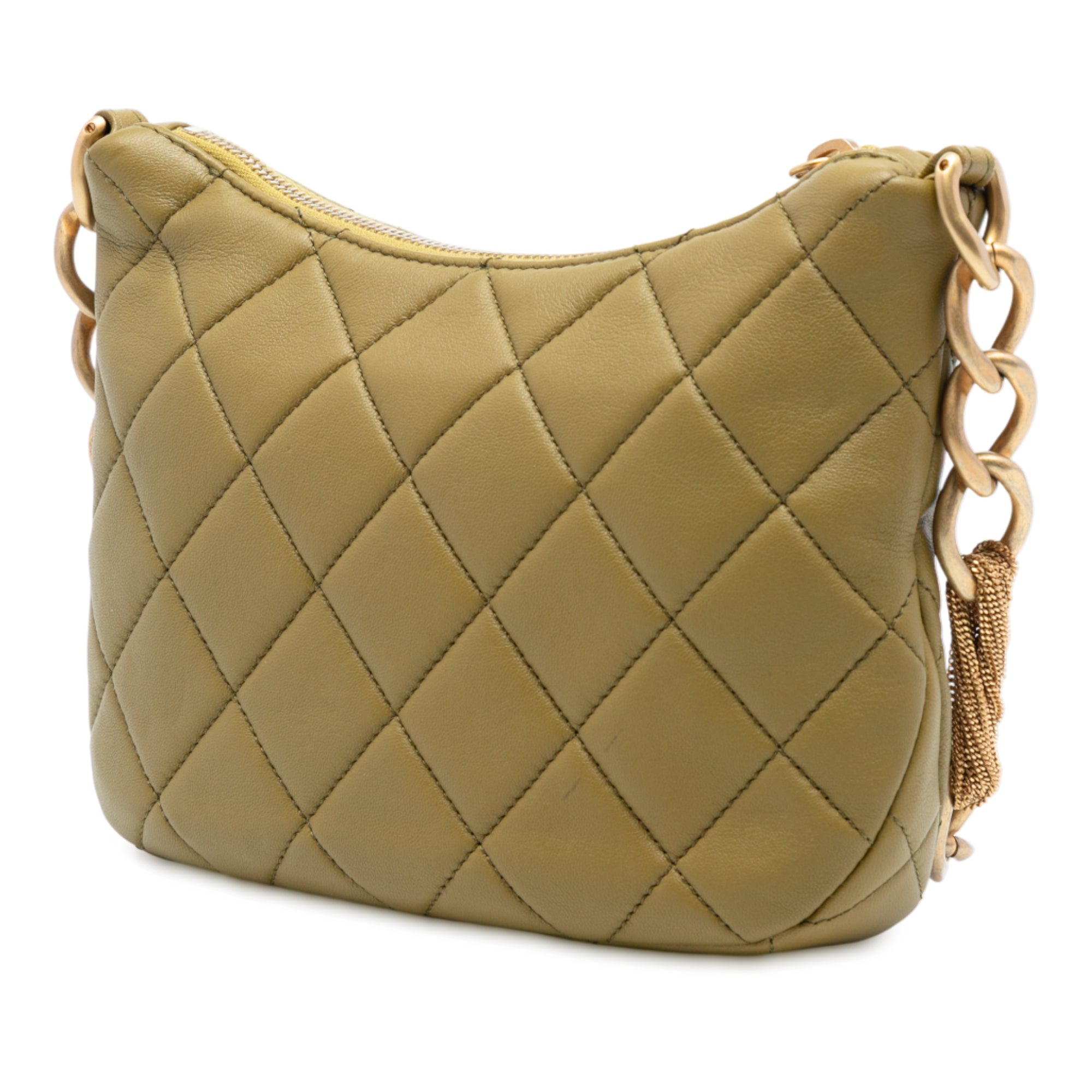 Paris Dakar Quilted Lambskin Mixed Chain Hobo - Image 2
