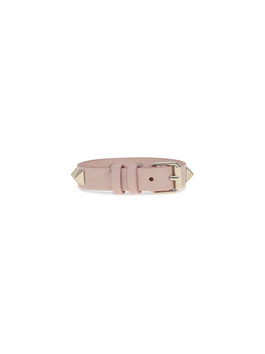 Valentino Garavani Rockstud Bracelet — Pink Calf Leather Bracelets