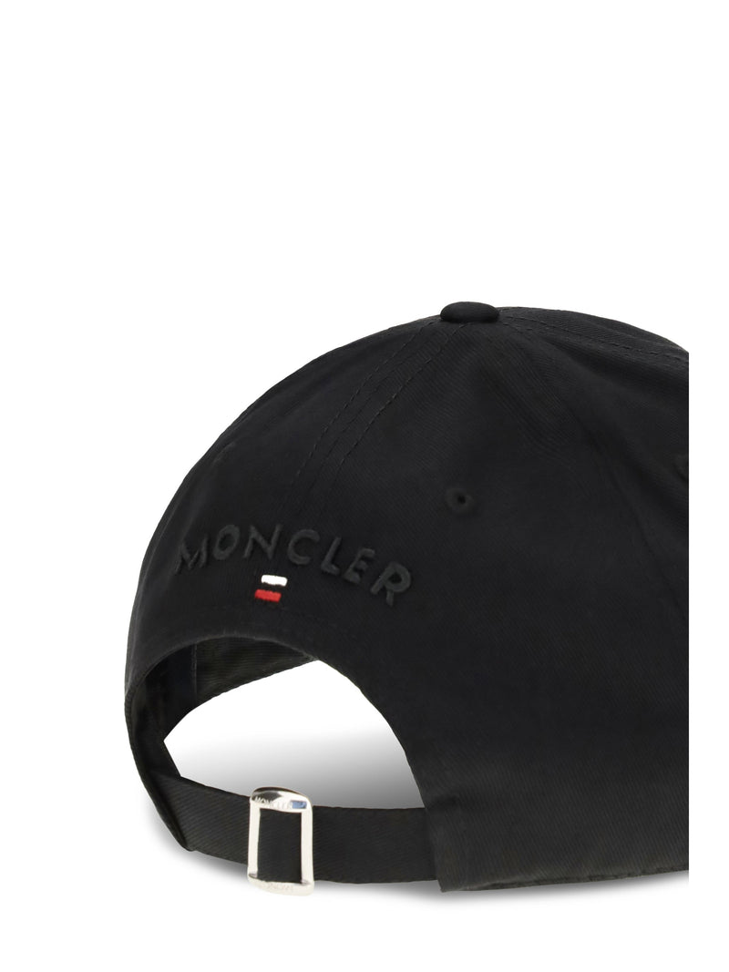 Moncler L20913b000210u618 Cotton Baseball Cap — Black Caps