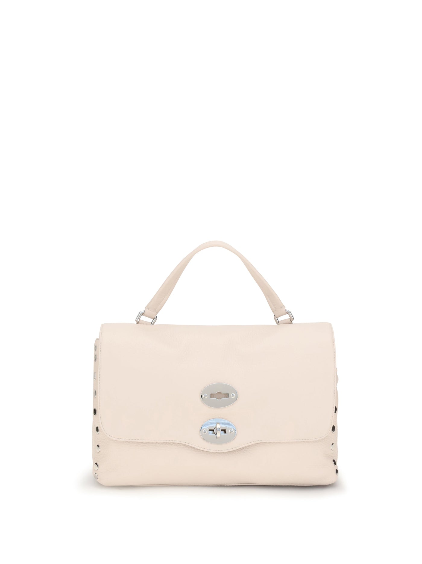 Zanellato Postina Daily Top Handle Bag — White Calf Leather Bos Taurus