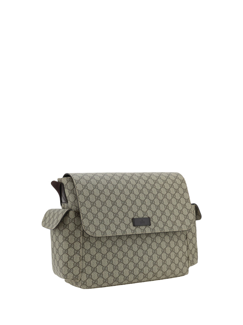 Gucci Gg Supreme Jacquard Shoulder Bag — Beige