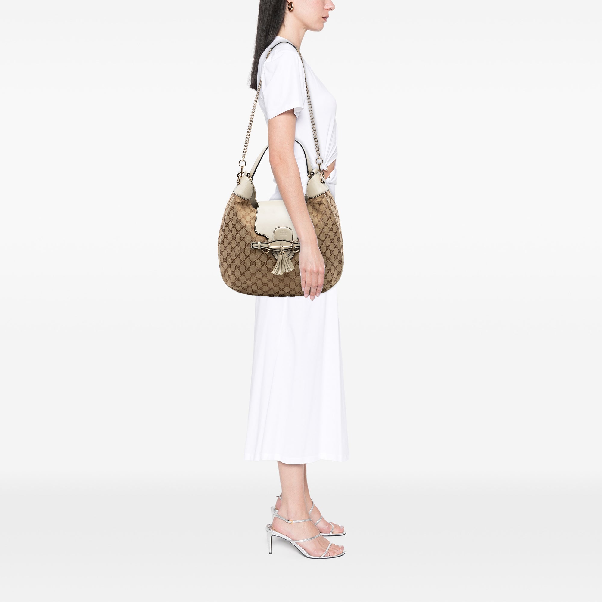 Medium GG Canvas Emily Flap Satchel - Image 7