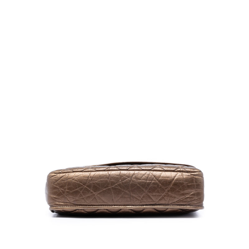 Quilted Metallic Aged Calfskin Vintage Ligne Flap - Image 3