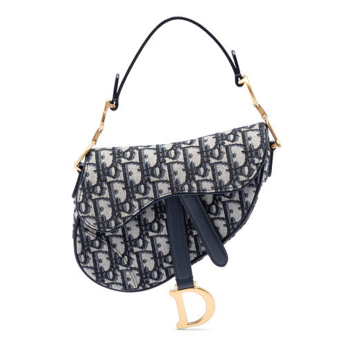 Mini Oblique Canvas Saddle Bag - Image 1