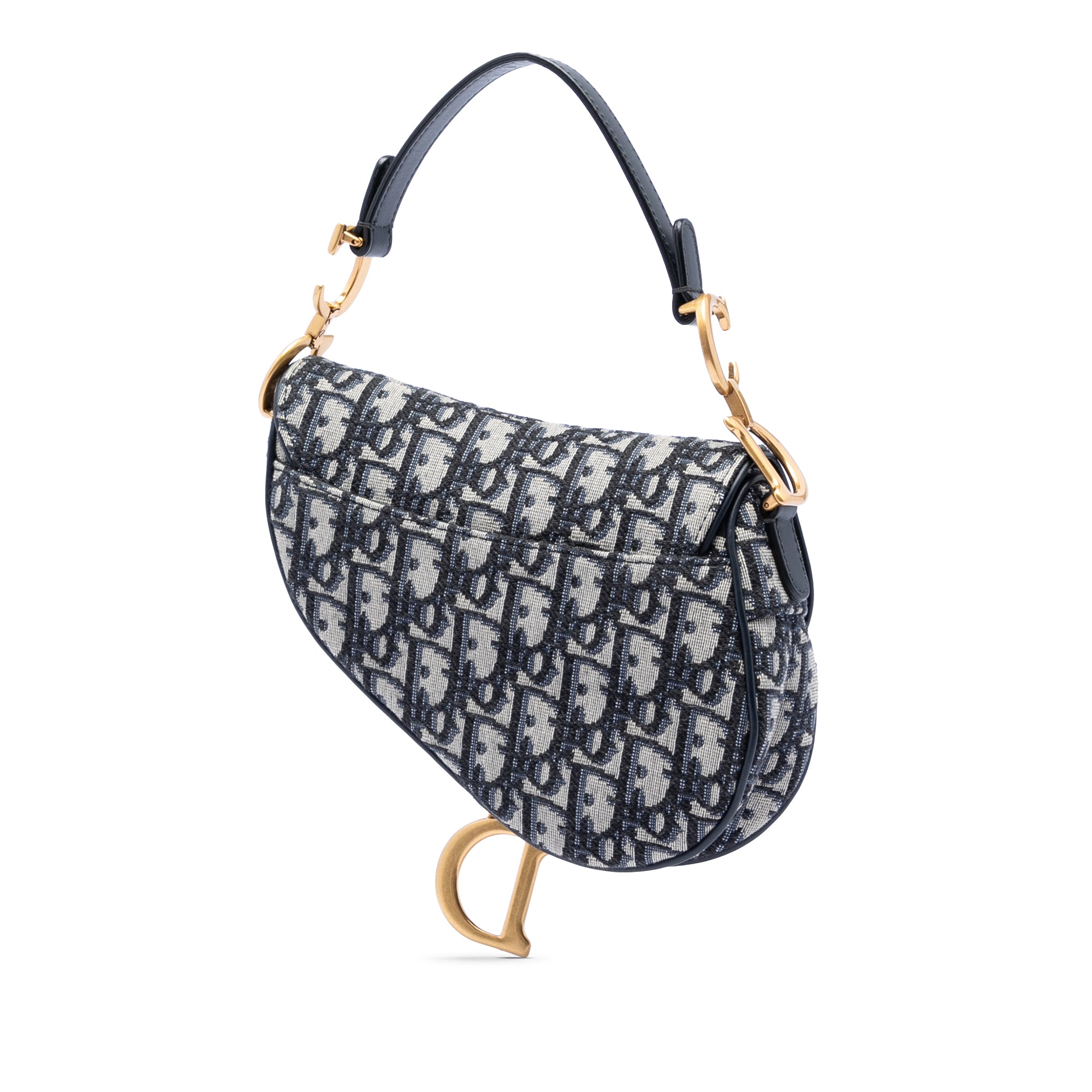 Mini Oblique Canvas Saddle Bag - Image 2