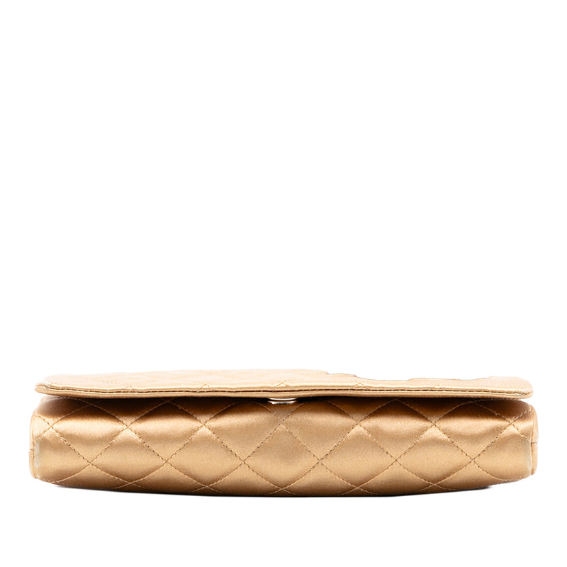 Quilted Satin Crystal Chain Clutch - Image 3