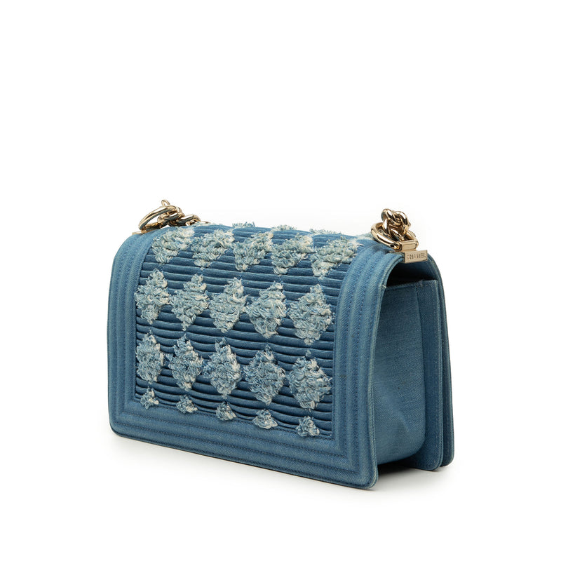 Old Medium Pleated Denim Boy Flap - Image 2