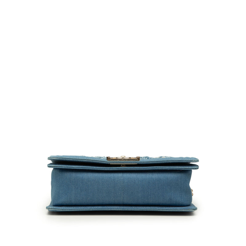 Old Medium Pleated Denim Boy Flap - Image 3