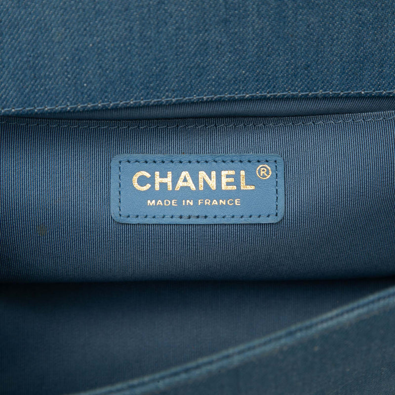 Old Medium Pleated Denim Boy Flap - Image 5