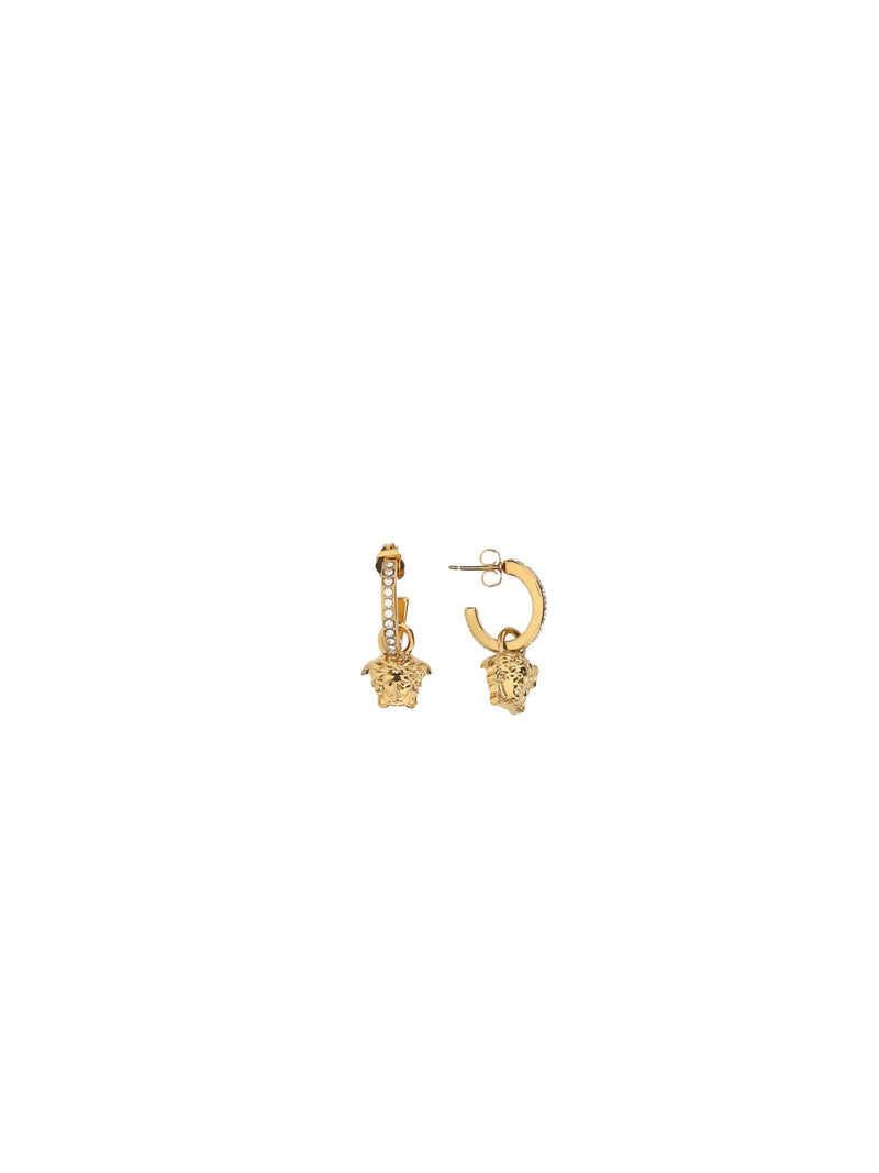 Versace Medusa Head Drop Earrings — Gold Metal