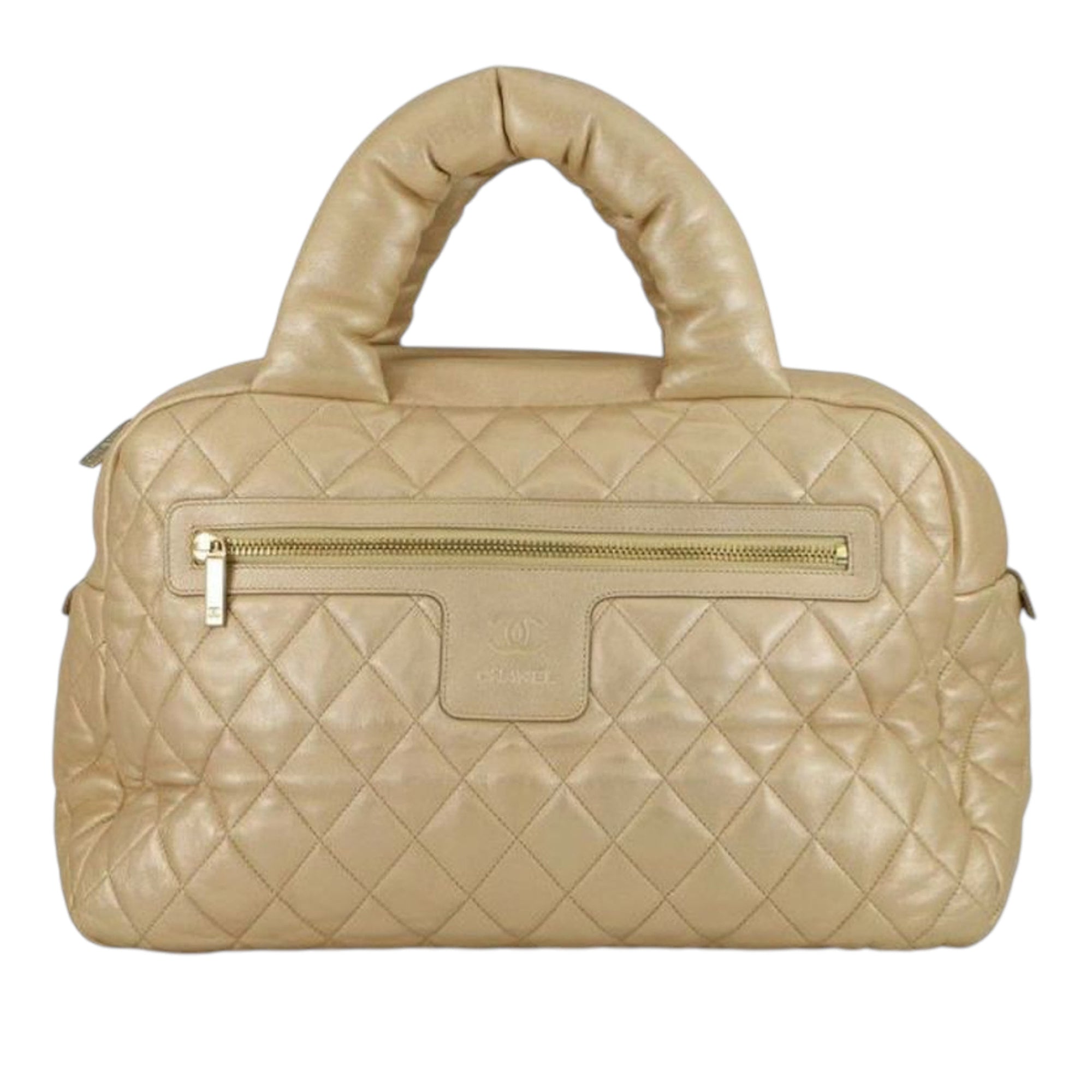 Quilted Metallic Lambskin Coco Cocoon Bowler Bag - Image 1