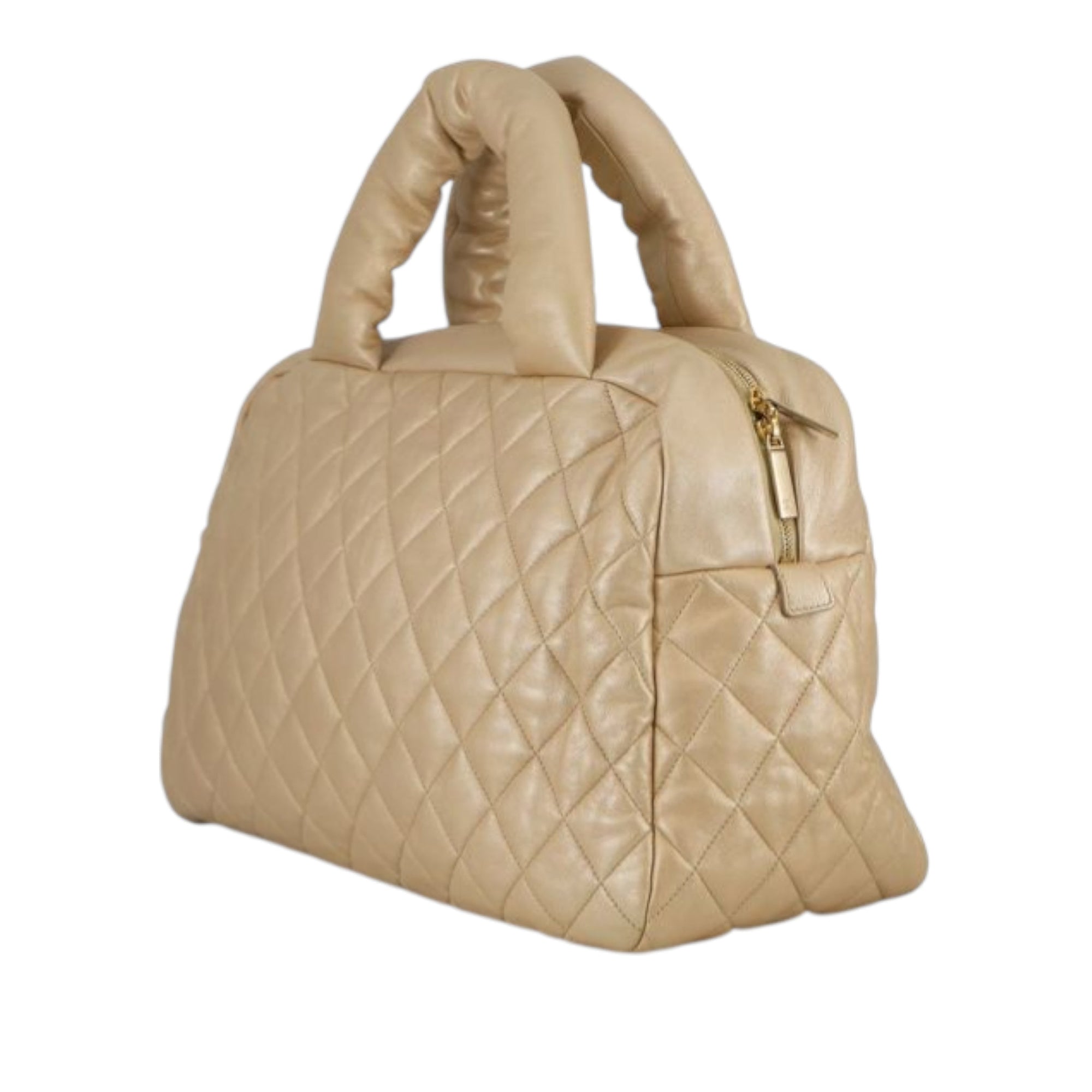 Quilted Metallic Lambskin Coco Cocoon Bowler Bag - Image 2