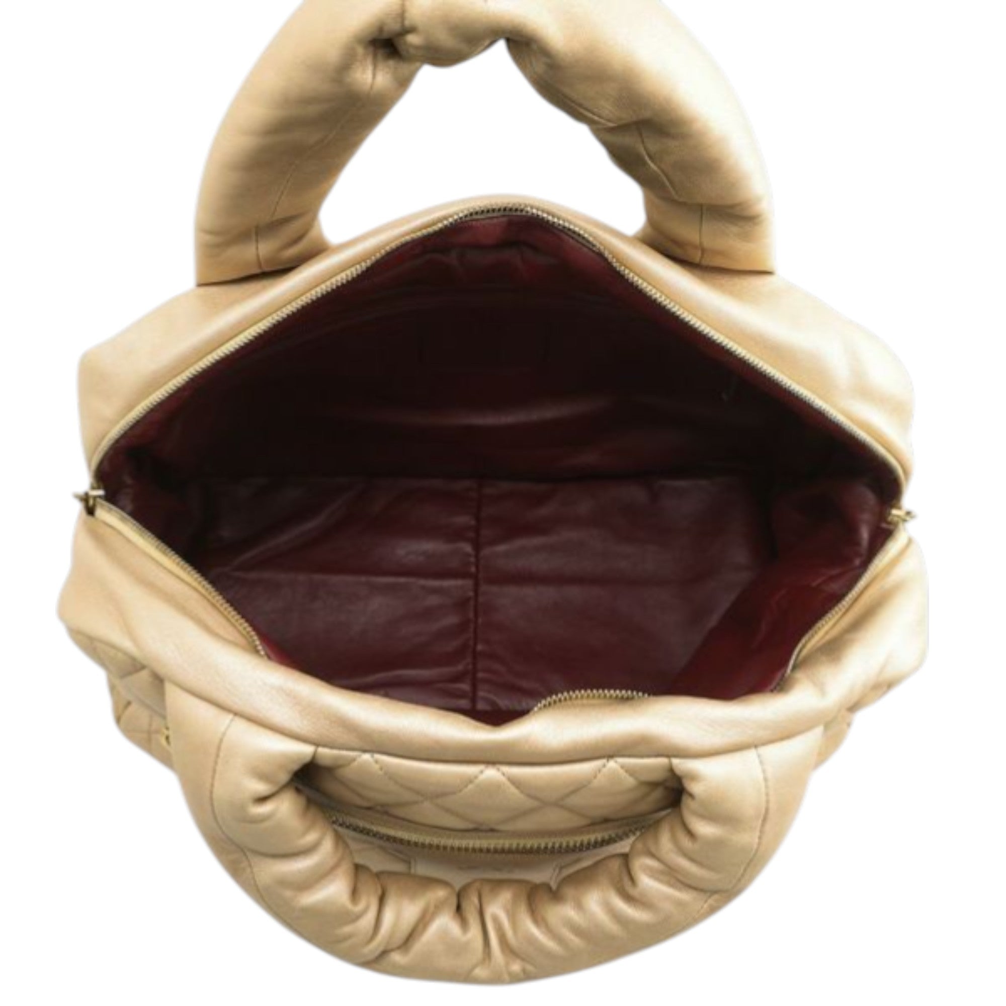 Quilted Metallic Lambskin Coco Cocoon Bowler Bag - Image 4