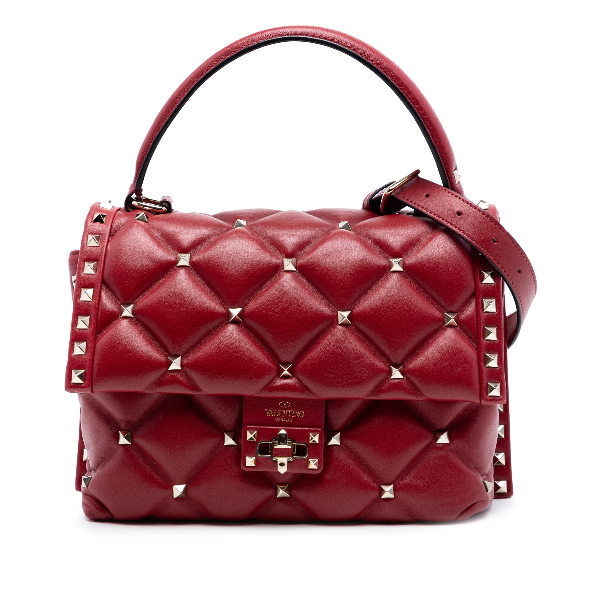 Medium Lambskin Candystud Top Handle Satchel - Image 1