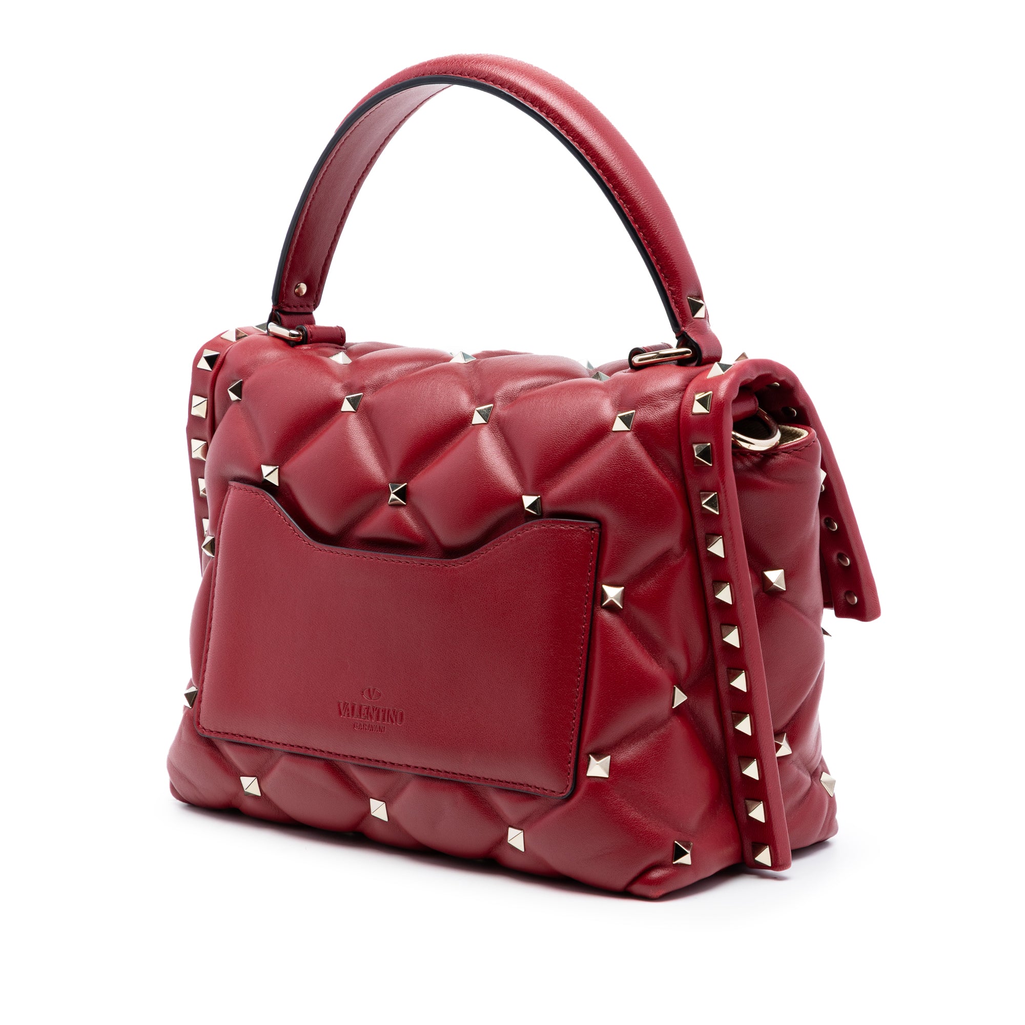 Medium Lambskin Candystud Top Handle Satchel - Image 2