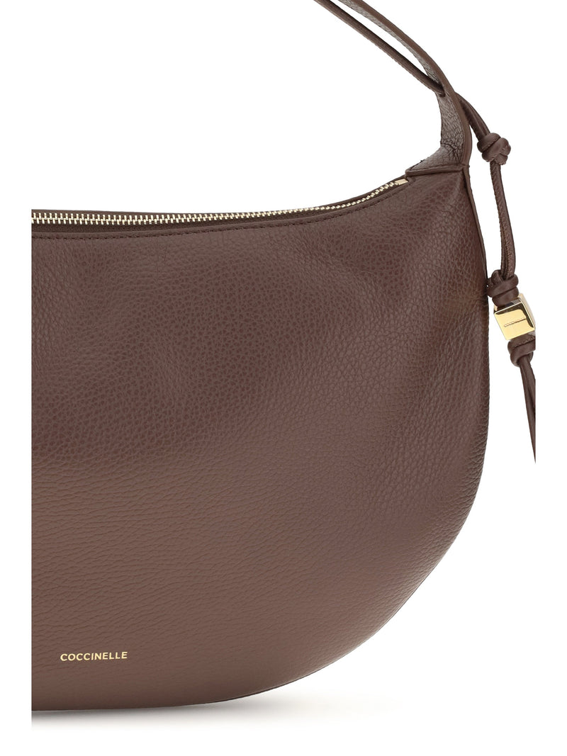 Coccinelle Shoulder Bag — Brown Calf Leather
