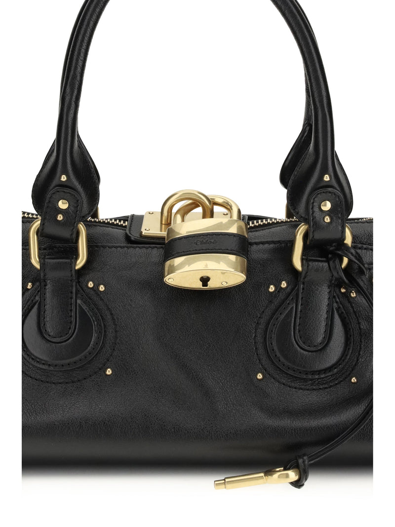 Chloé Paddington Shoulder Bag — Black Buffalo; Leather