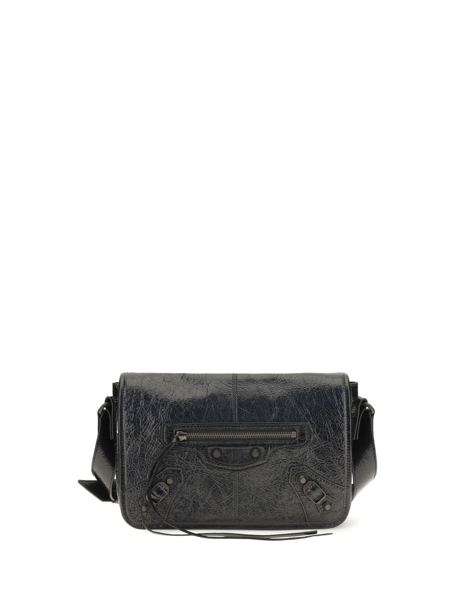 Balenciaga Le City Shoulder Bag — Black Lamb Ovis Aries