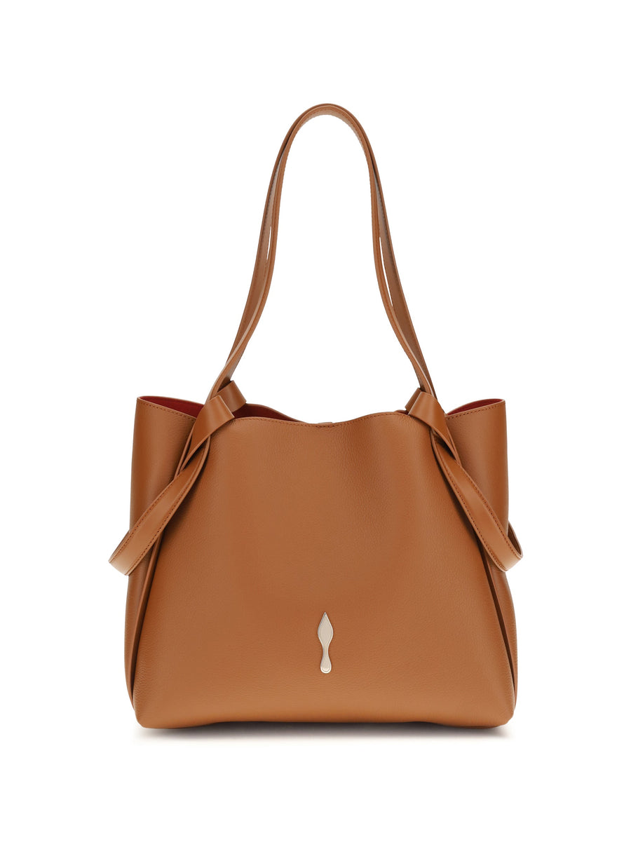 Christian Louboutin Bettina Shoulder Bag — Brown Calf Leather Bos Taurus