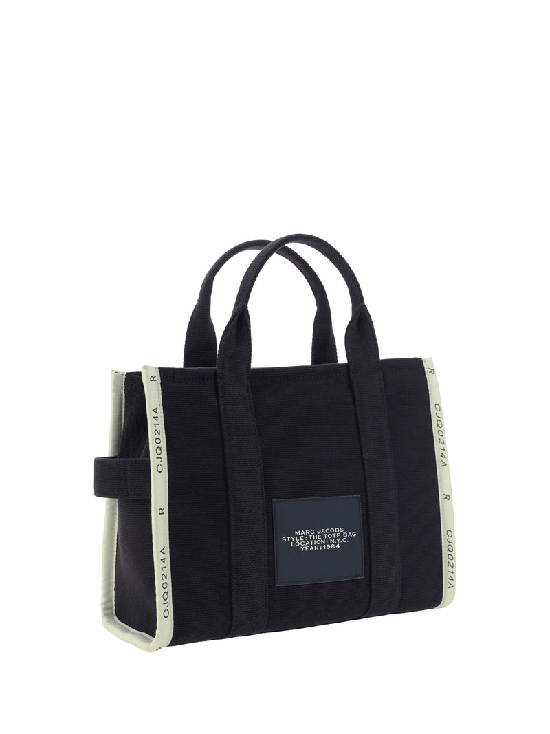 Marc Jacobs Logo-Embroidered Canvas Tote Bag — Black Cotton; Polyester