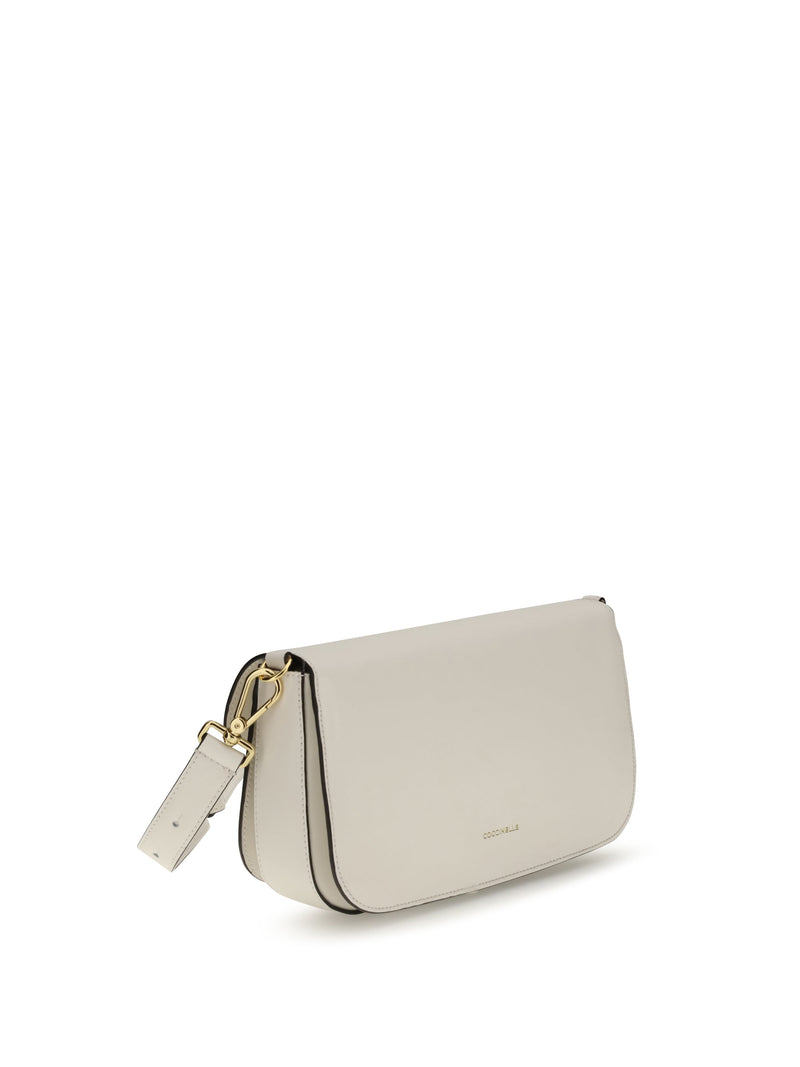 Coccinelle C-Me Shoulder Bag — Beige Calf Leather