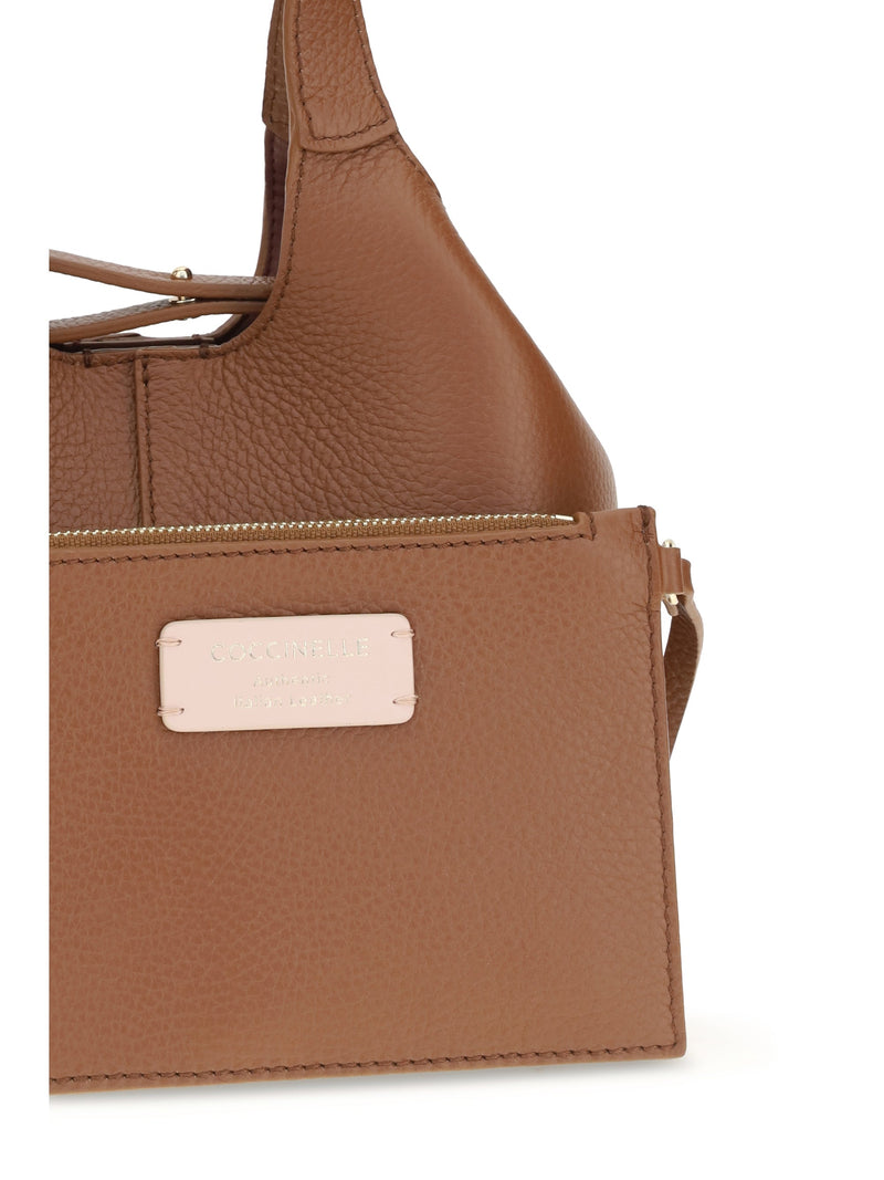 Coccinelle Shoulder Bag — Brown Calf Leather Bos Taurus