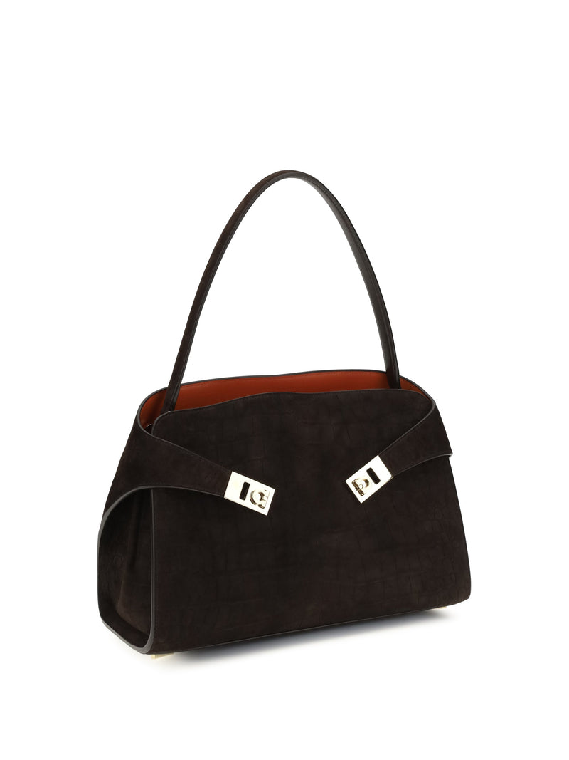 Ferragamo Hug Shoulder Bag — Brown Calf Leather Bos Taurus