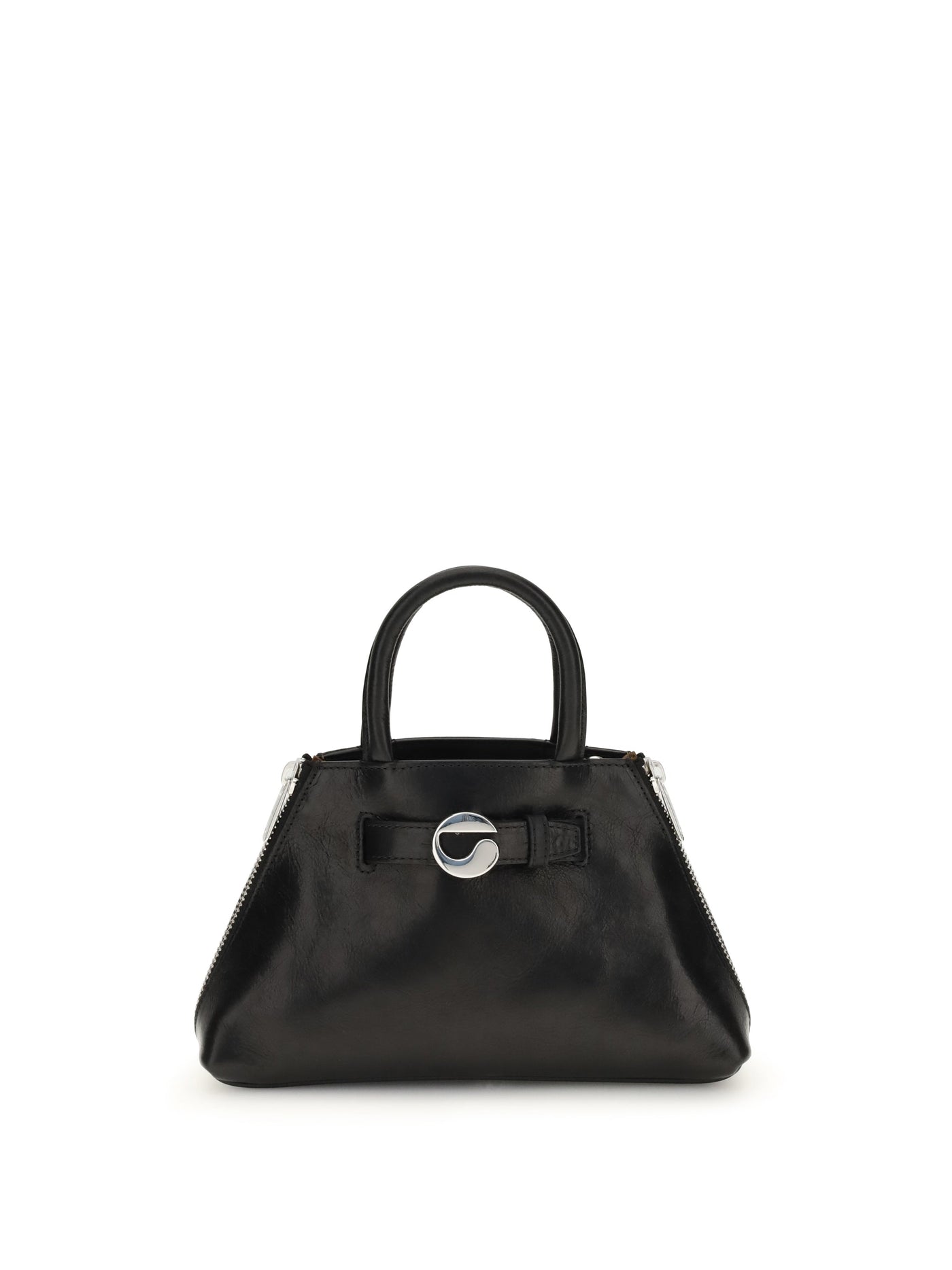 Coperni Top Handle Bag — Black Calf Leather Bos Taurus