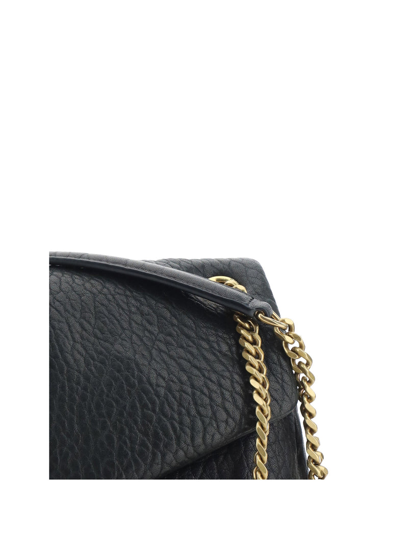 Saint Laurent Calypso Shoulder Bag — Black Lamb Ovis Aries