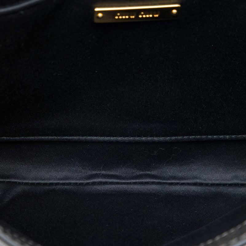 Metallic Goatskin Madras Crystal Embellished Crossbody - Image 4