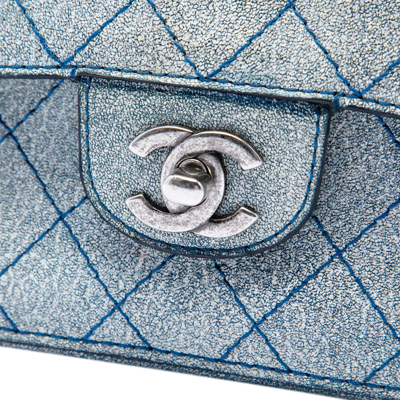 Medium Classic Crackled Calfskin Wild Stitch Double Flap - Image 5