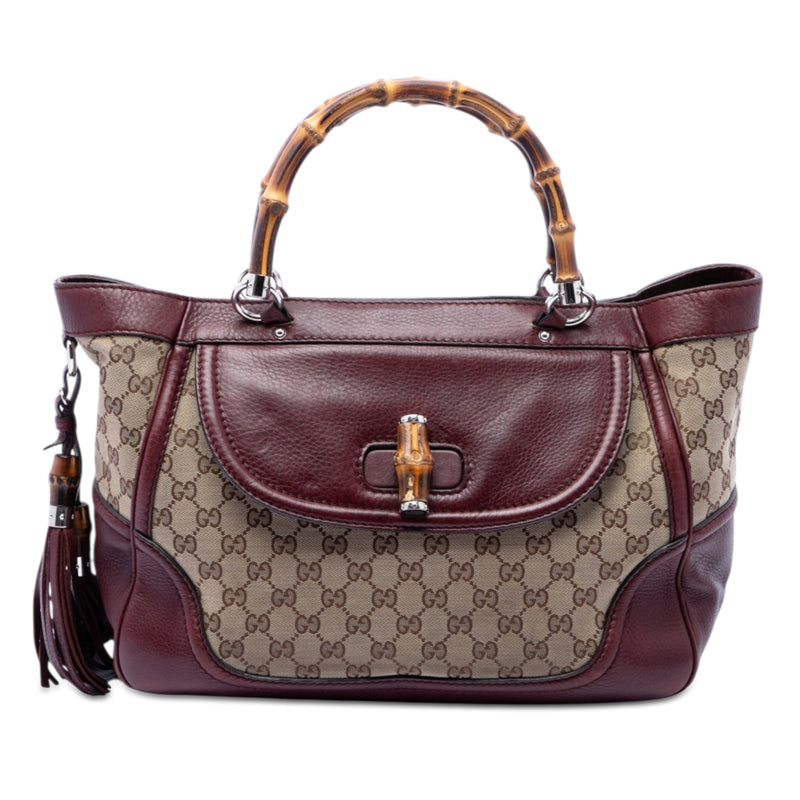 Medium GG Canvas New Bamboo Tassel Tote