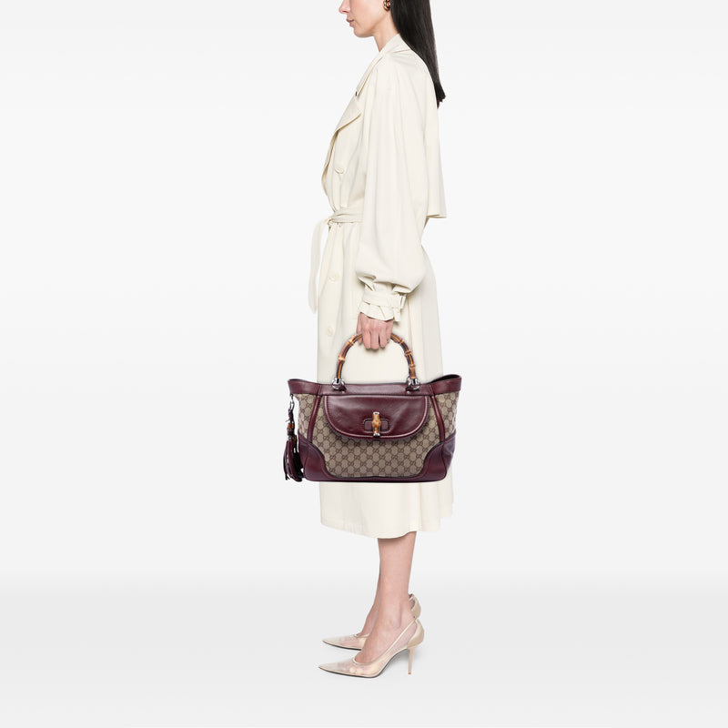 Medium GG Canvas New Bamboo Tassel Tote - Image 6