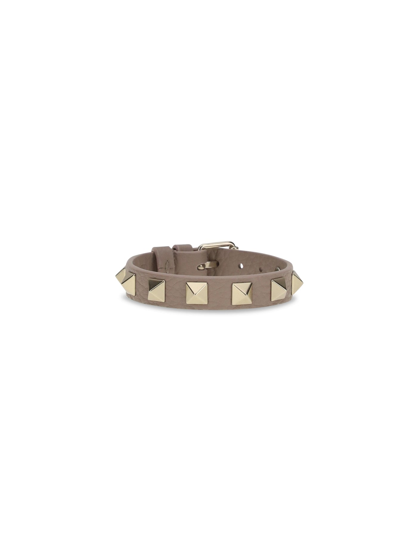 Valentino Garavani Rockstud Bracelet — Beige Calf Leather Bos Taurus Bracelets