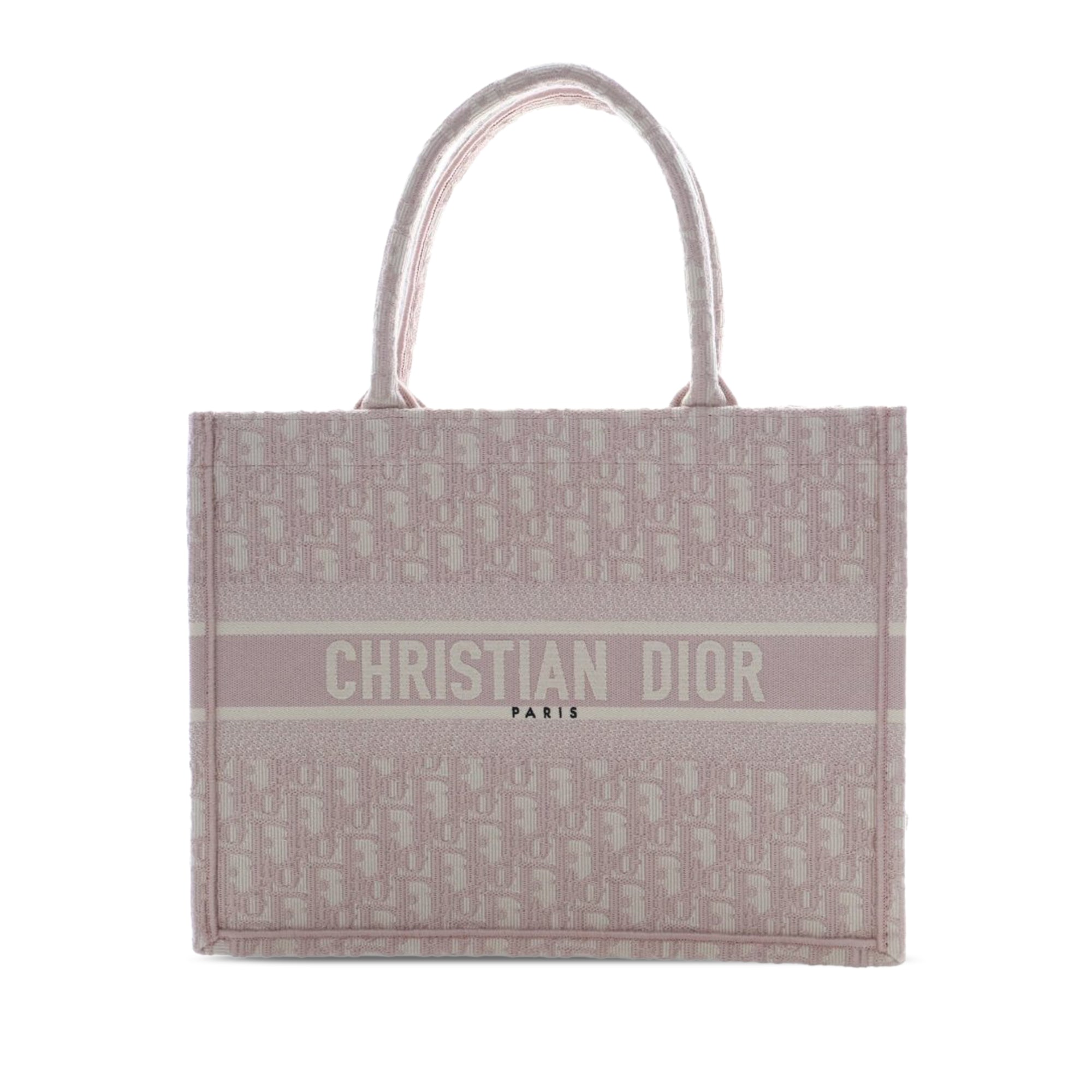 Medium Oblique Embroidered Canvas Book Tote - Image 1