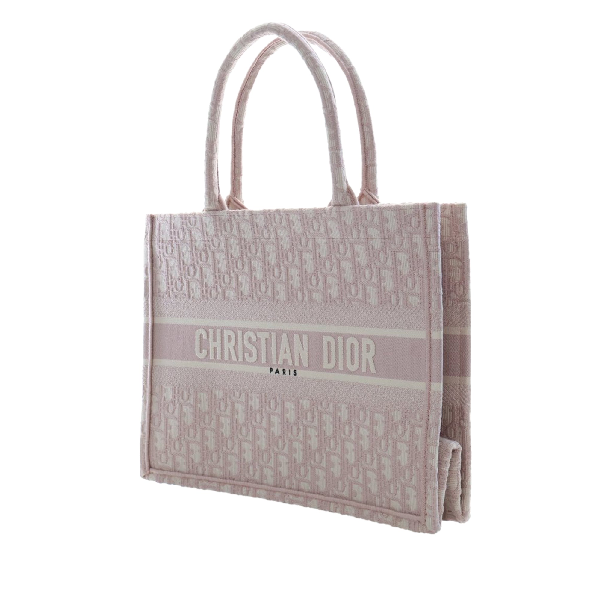 Medium Oblique Embroidered Canvas Book Tote - Image 7