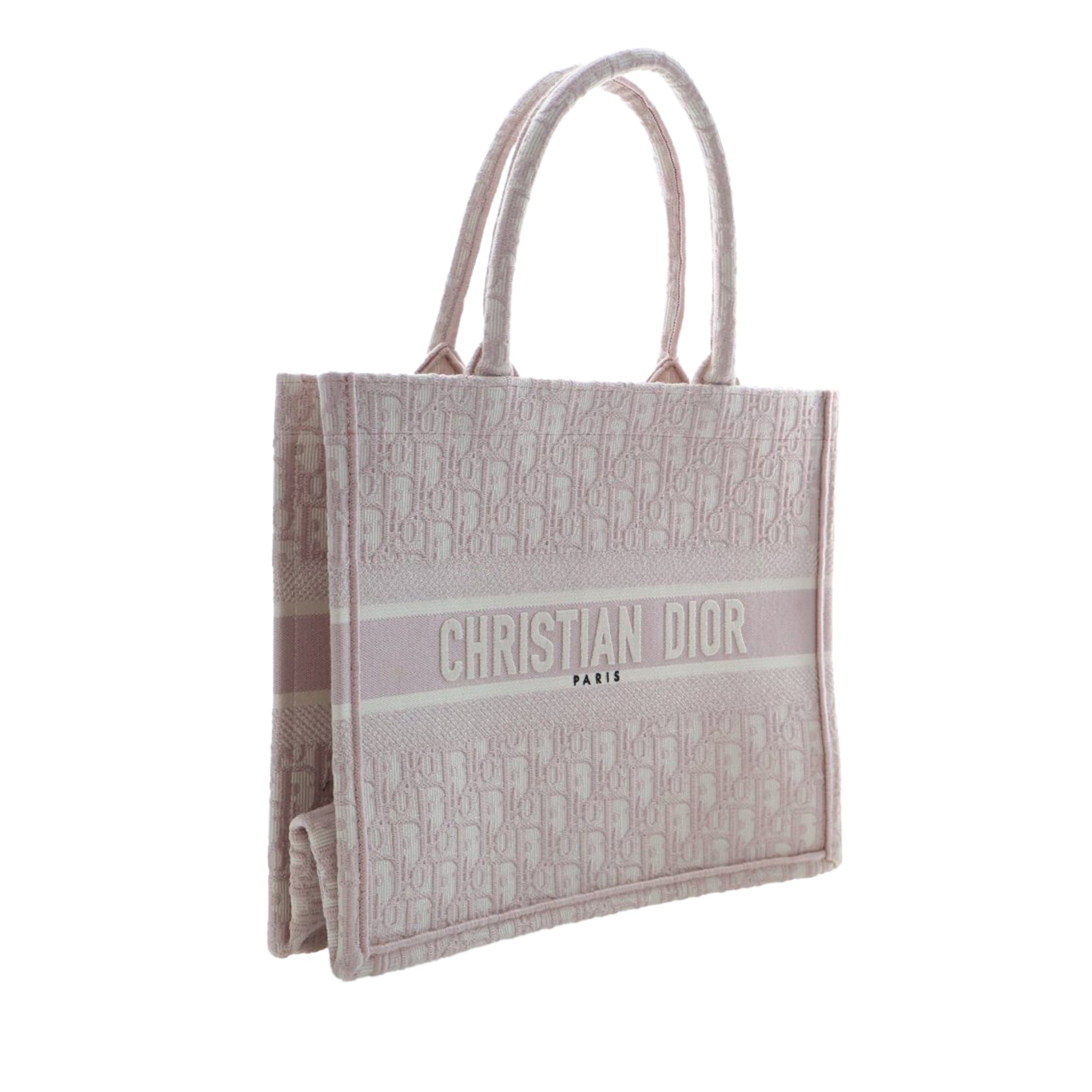 Medium Oblique Embroidered Canvas Book Tote - Image 8