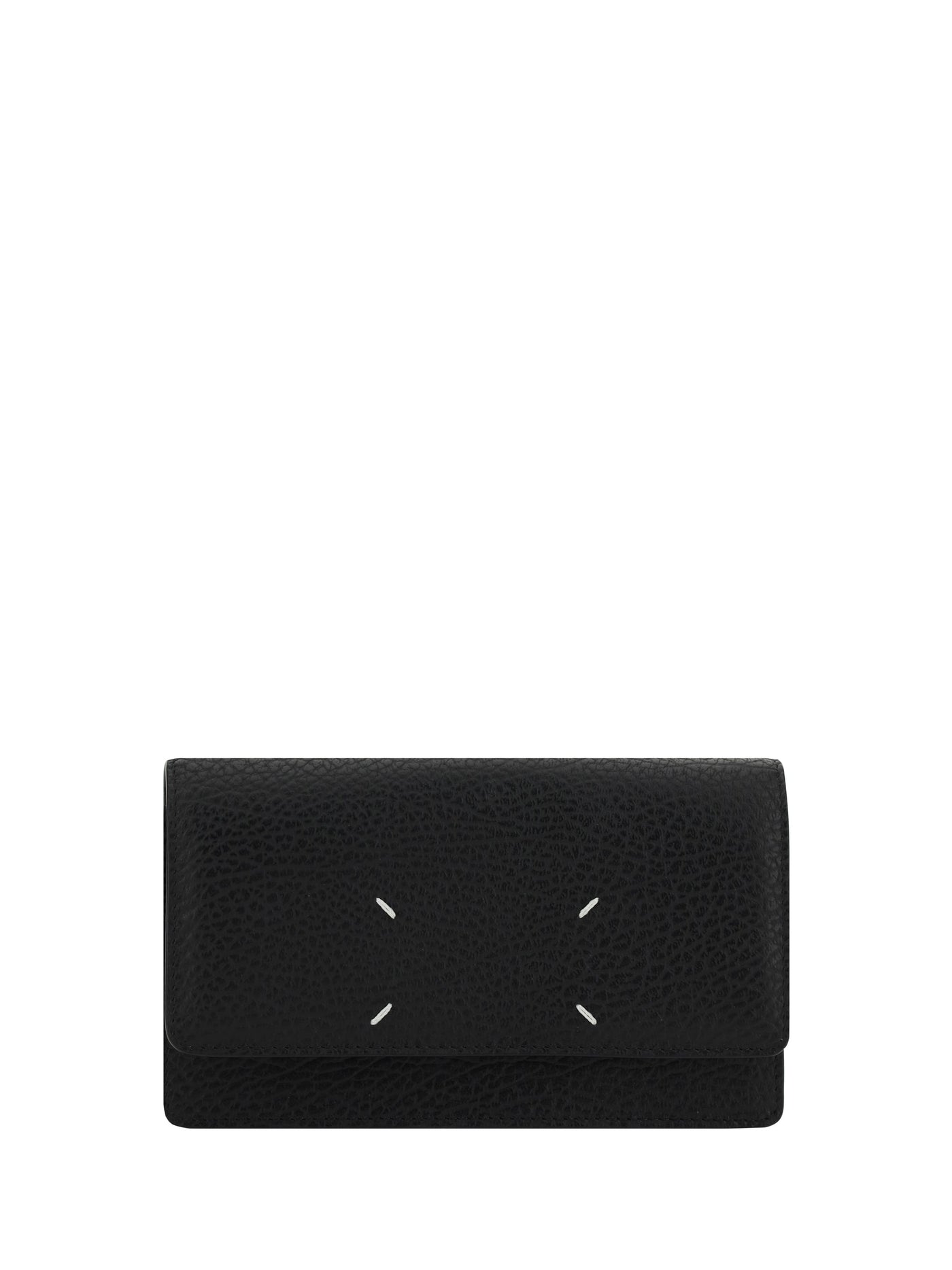 Maison Margiela Grained Leather Wallet — Black Calf Bos Taurus