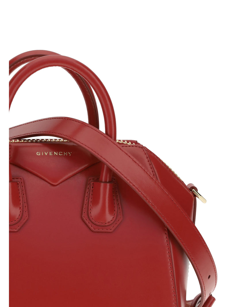 Givenchy Antigona Mini Top Handle Bag — Red Calf Leather