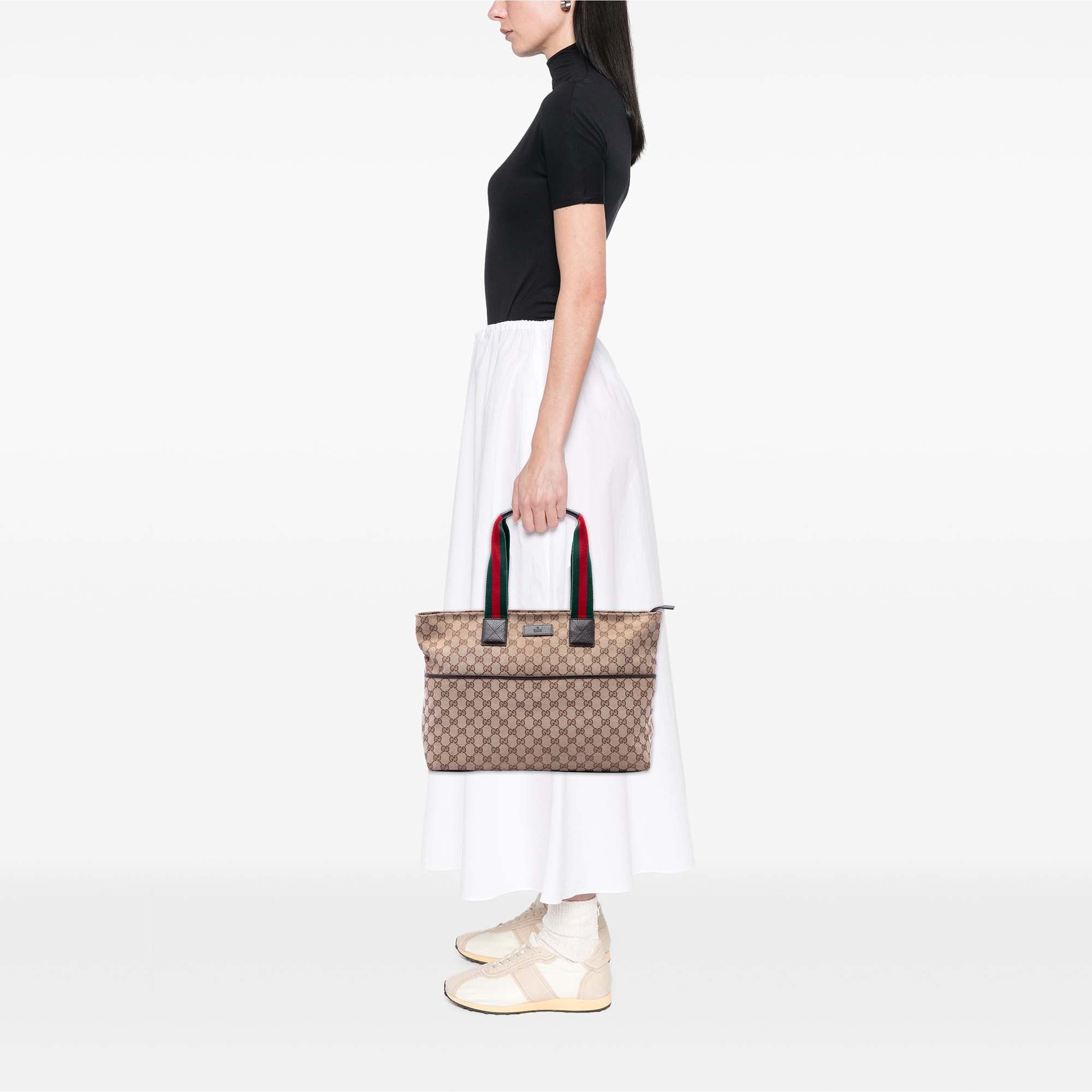 GG Canvas Web Tote - Image 6