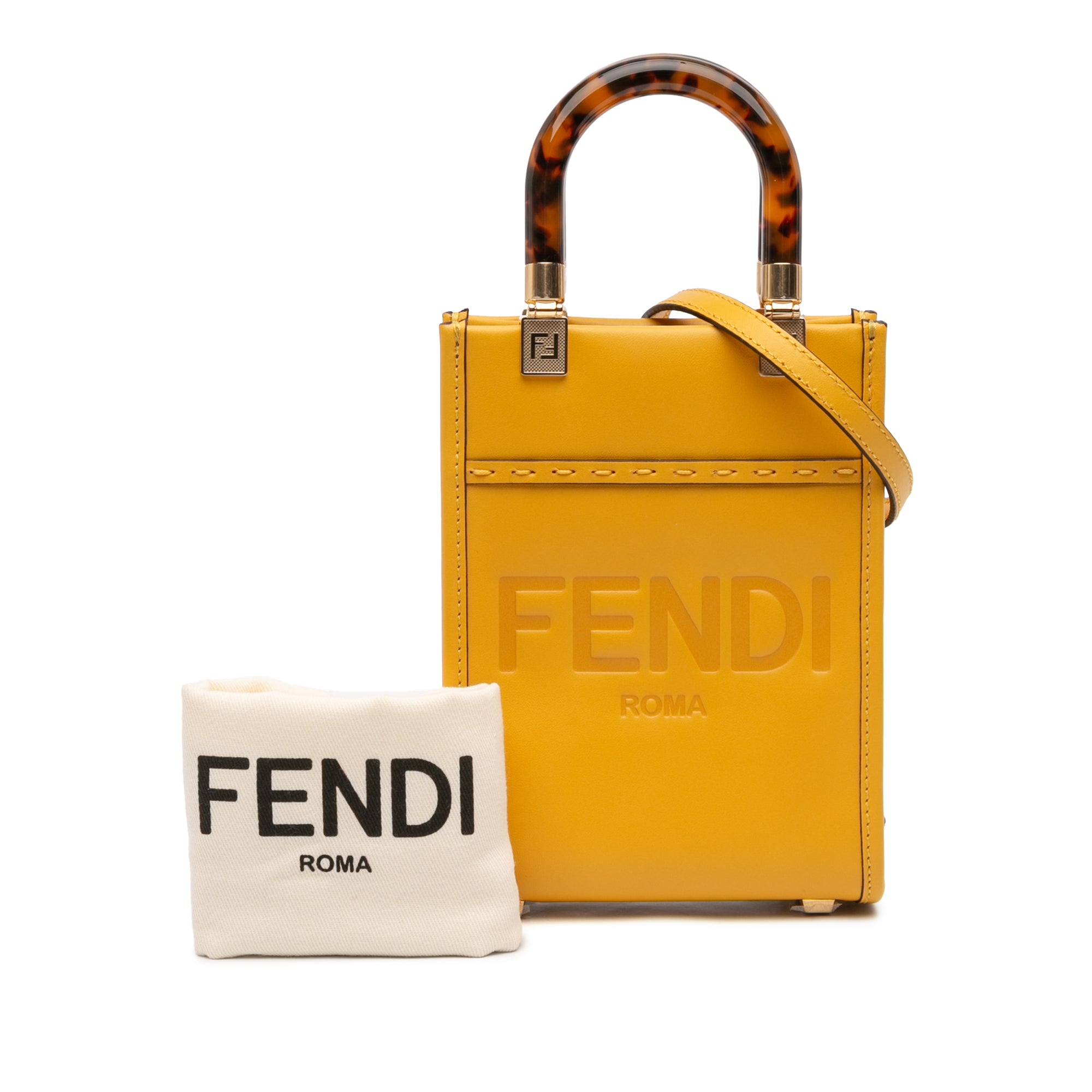 Mini Leather Sunshine Shopper Tote - Image 11
