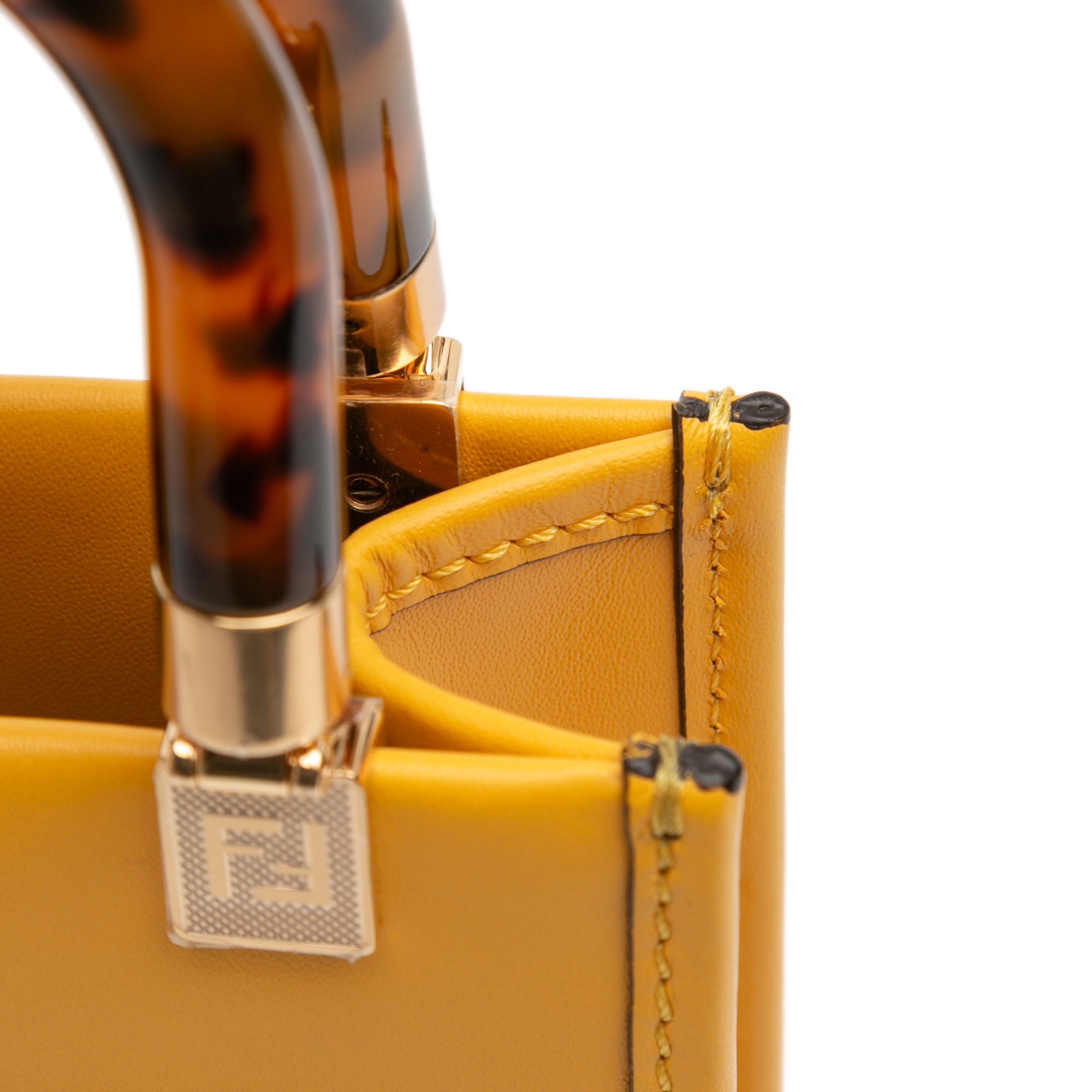 Mini Leather Sunshine Shopper Tote - Image 7