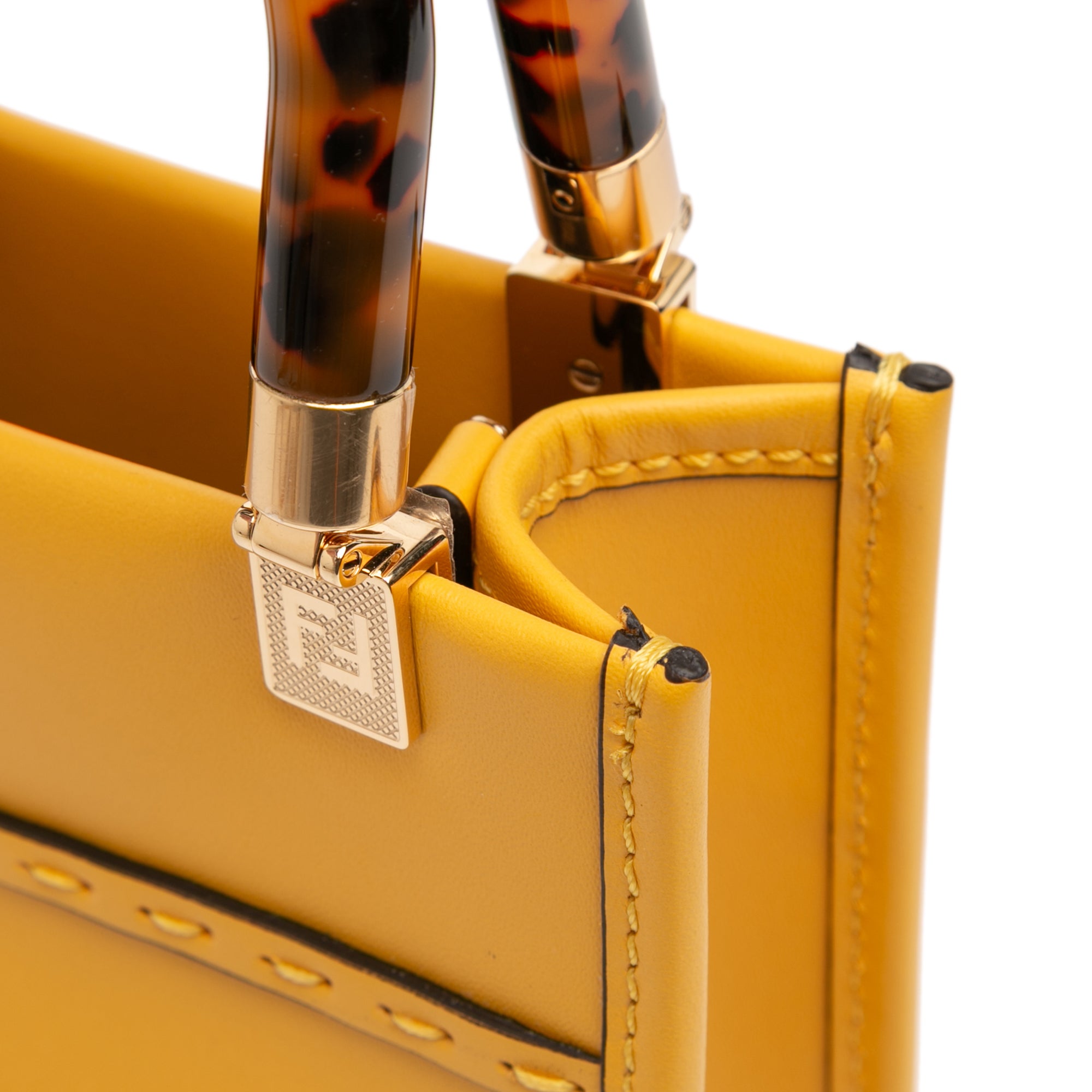 Mini Leather Sunshine Shopper Tote - Image 8